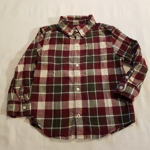 Gymboree boys size 3T plaid flannel button up shirt - Picture 1 of 5